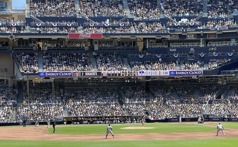 Energy Cloud signage installed at Petco Park